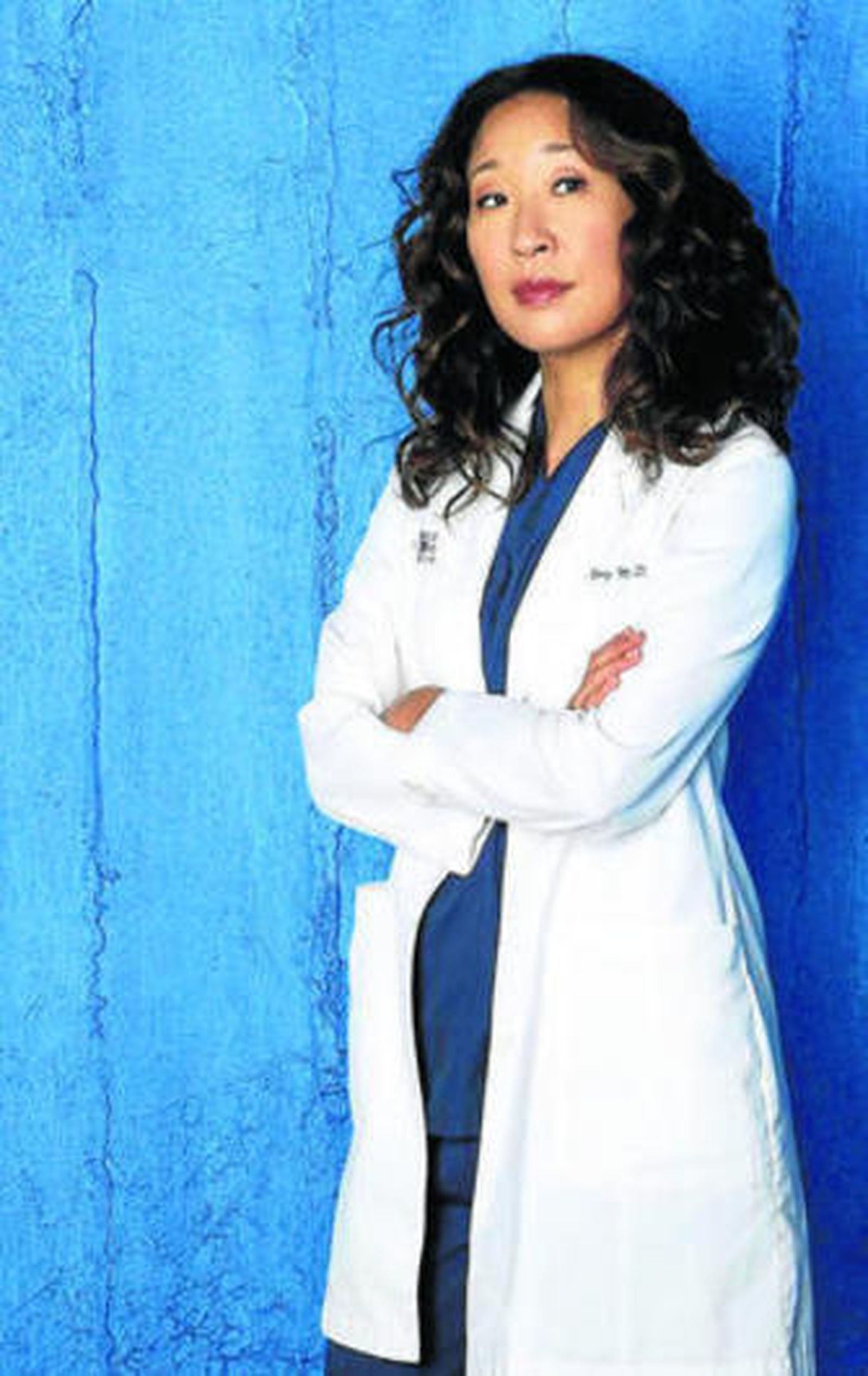 La actriz candadiense Sandra Oh como la doctora Cristina Yang.
