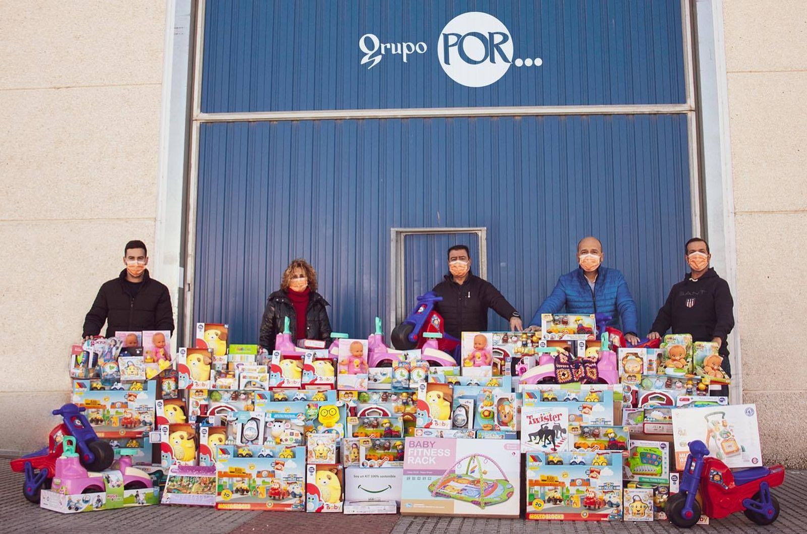 Juguetes recogidos por El Grupo por... para la campaña 'Ningún niño sin juguetes'.