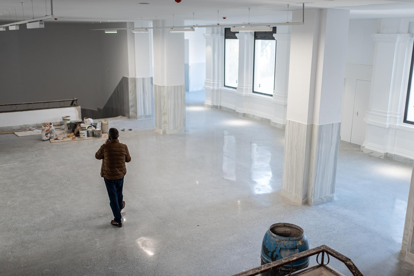 Una visita a las obras del IES La Rábida, en imágenes