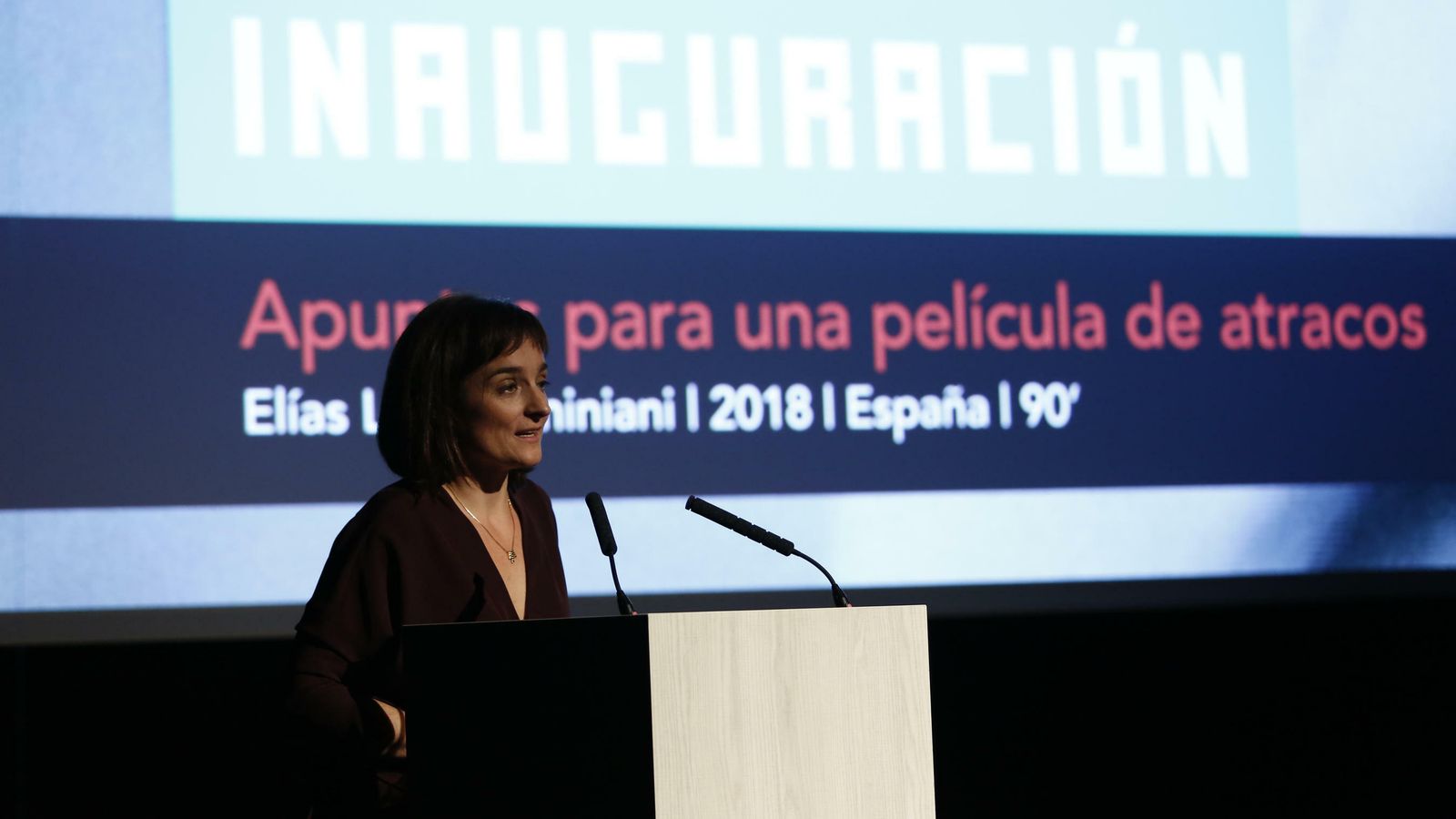 La directora del Festival de Jóvenes Realizadores, Maite García Ribot, en la inauguración de su 25 edición.