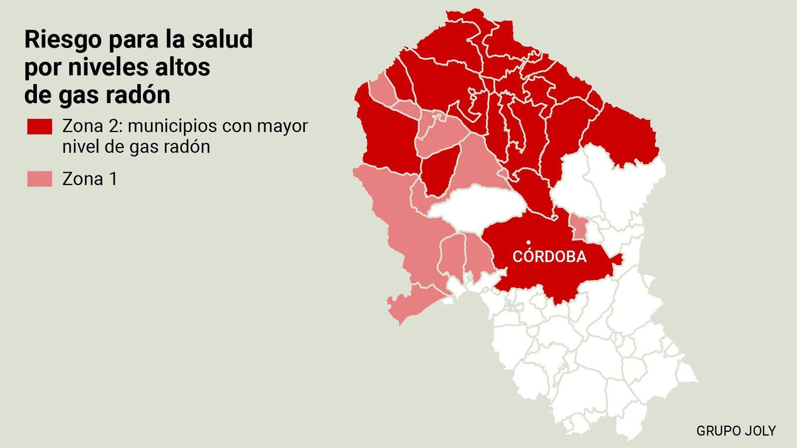 Riesgo para la salud por niveles altos de gas radón