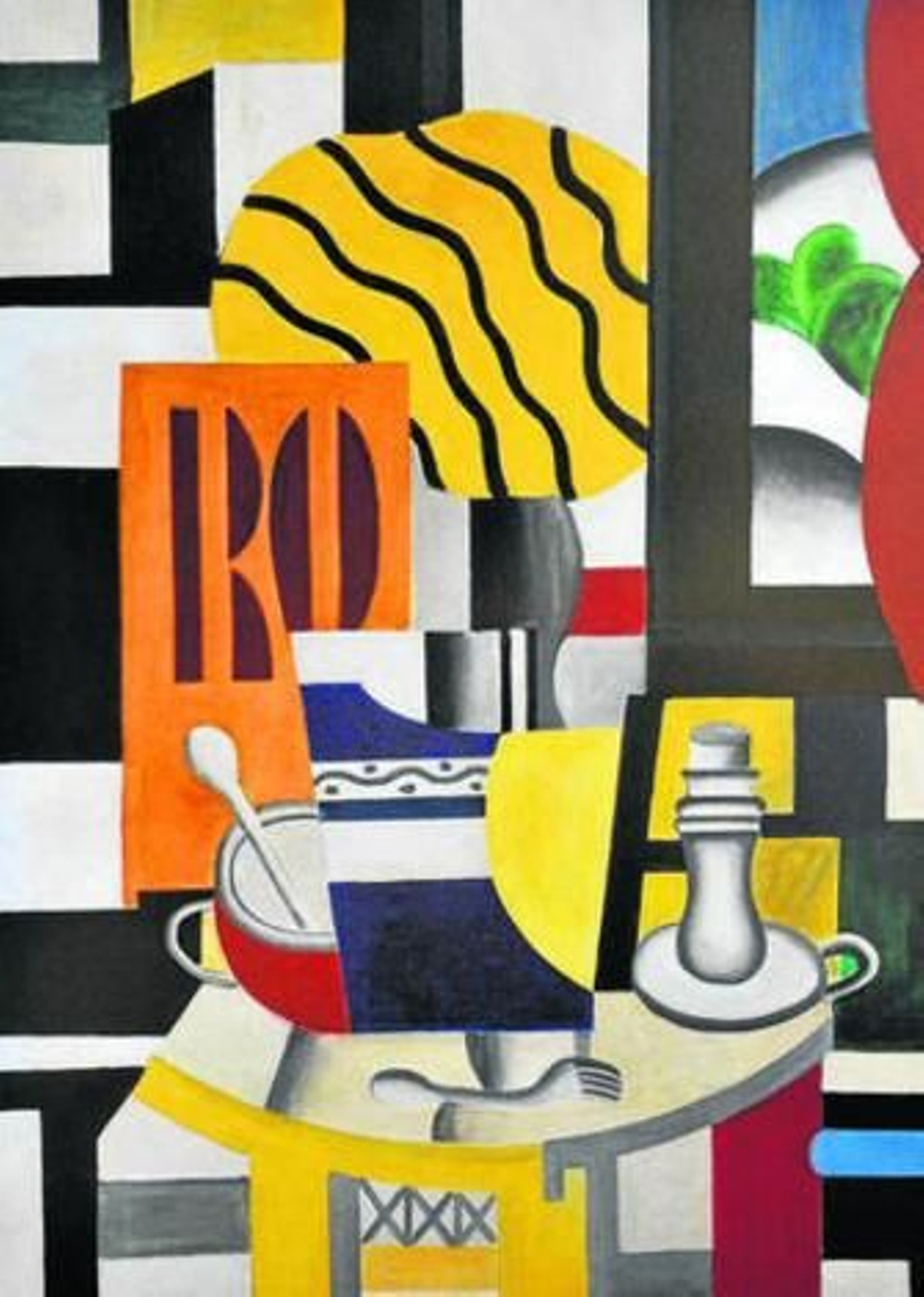 1. 'Nature morte aux chandeliers', pintura cubista de Fernand Léger. 2. 'La Pastorale', estampa bucólica de Henri Matisse. 3. 'L´olivier près de l' Estaque', de Georges Braque. 4. 'Le pigueon aux petit pois', el óleo de Pablo Picasso, el más valioso de los cuadros de la serie robada ayer en el Museo de Arte Moderno de París, valorado en 23 millones de euros. 5. 'Le femme á l´éventail', retrato firmado por Amédéo Modigliani