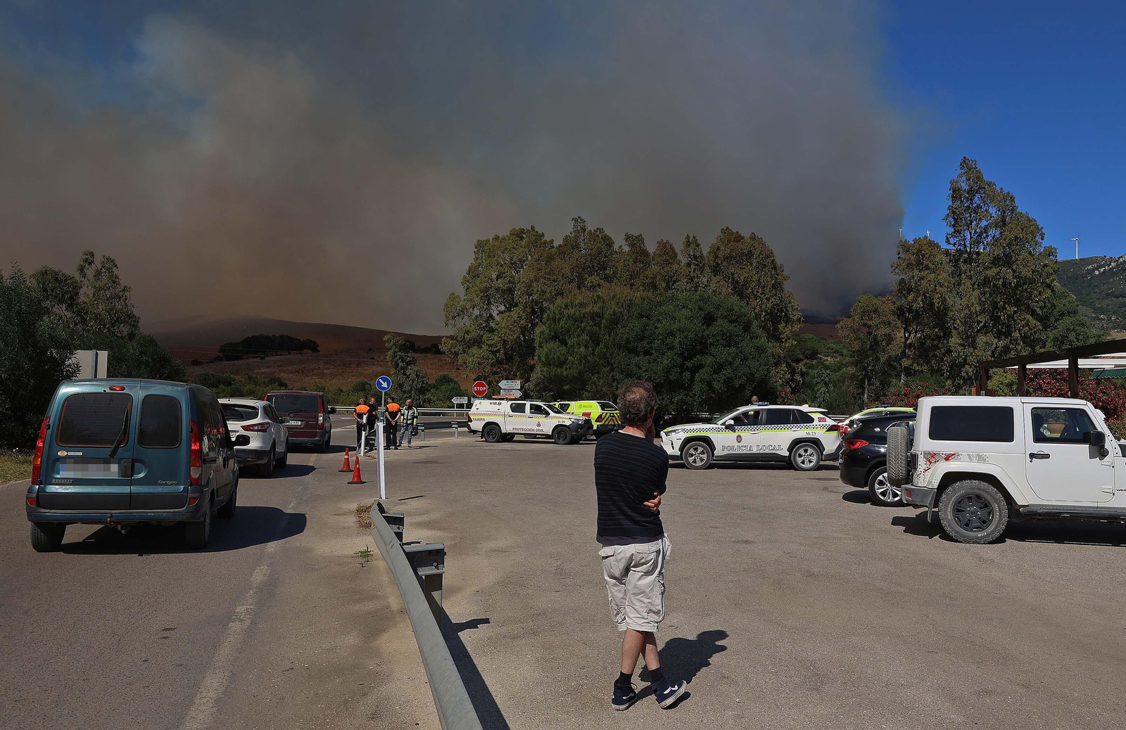 Imágenes del incendio de monte La Peña en Tarifa Imágenes del incendio de monte La Peña en Tarifa