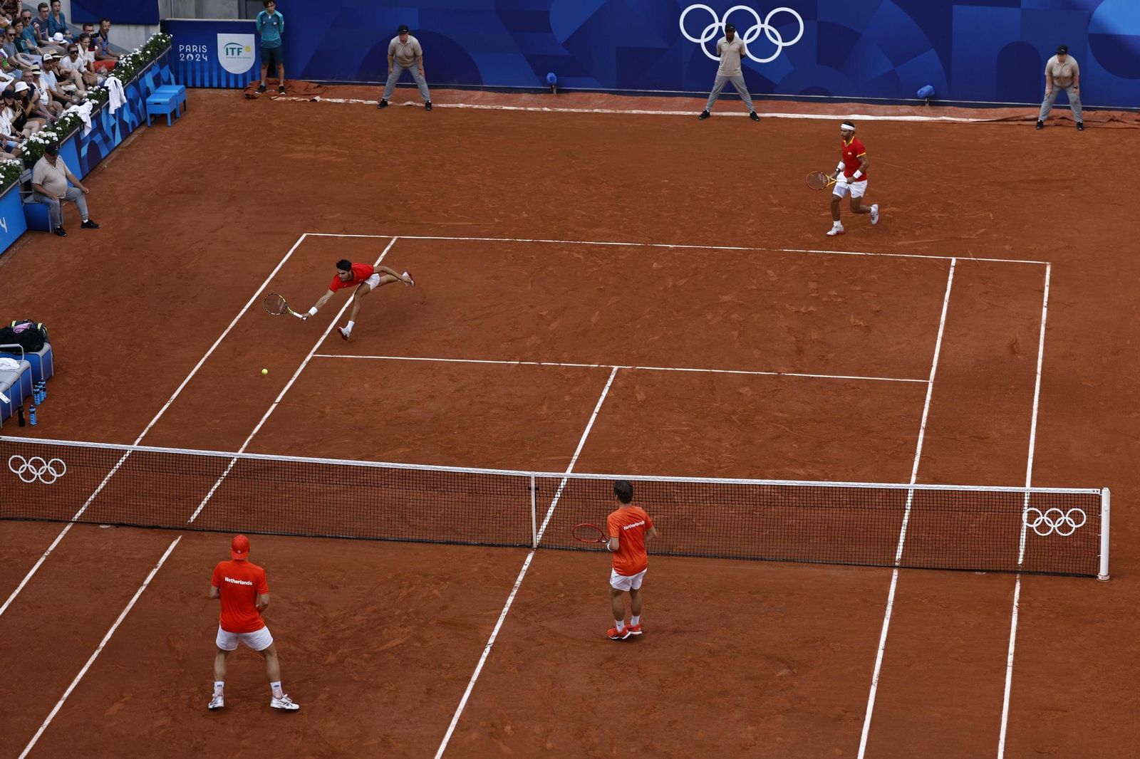 Las mejores fotos del segundo partido de Nadal y Alcaraz en los Juegos Olímpicos de París