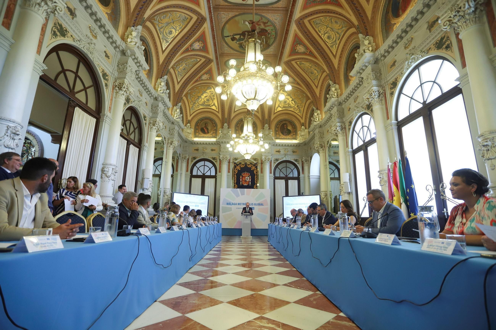 Foro de alcaldes celebrado en el Ayuntamiento de Málaga.
