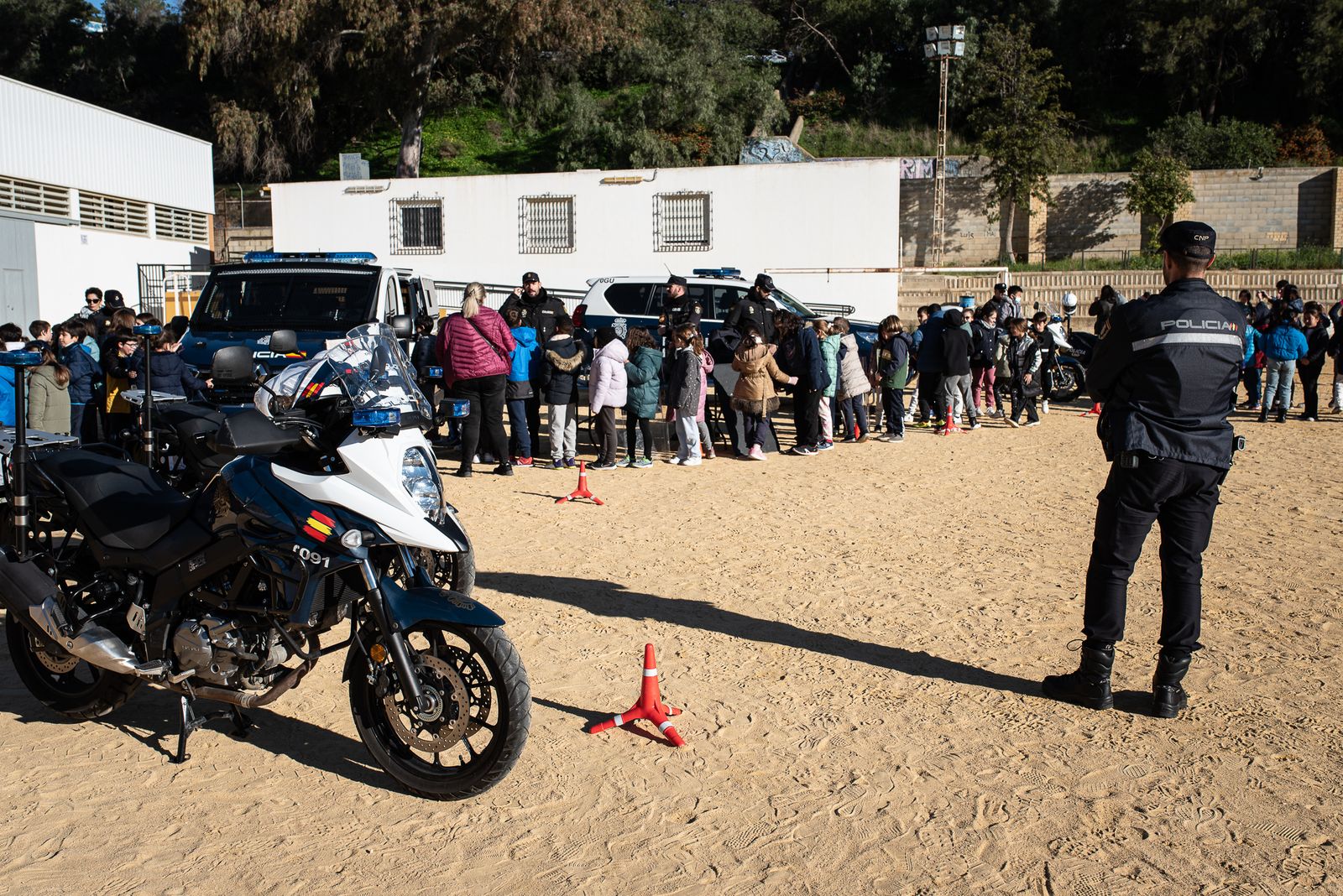 Imágenes de la exhibición de la Policía Nacional en el SAFA Funcadia