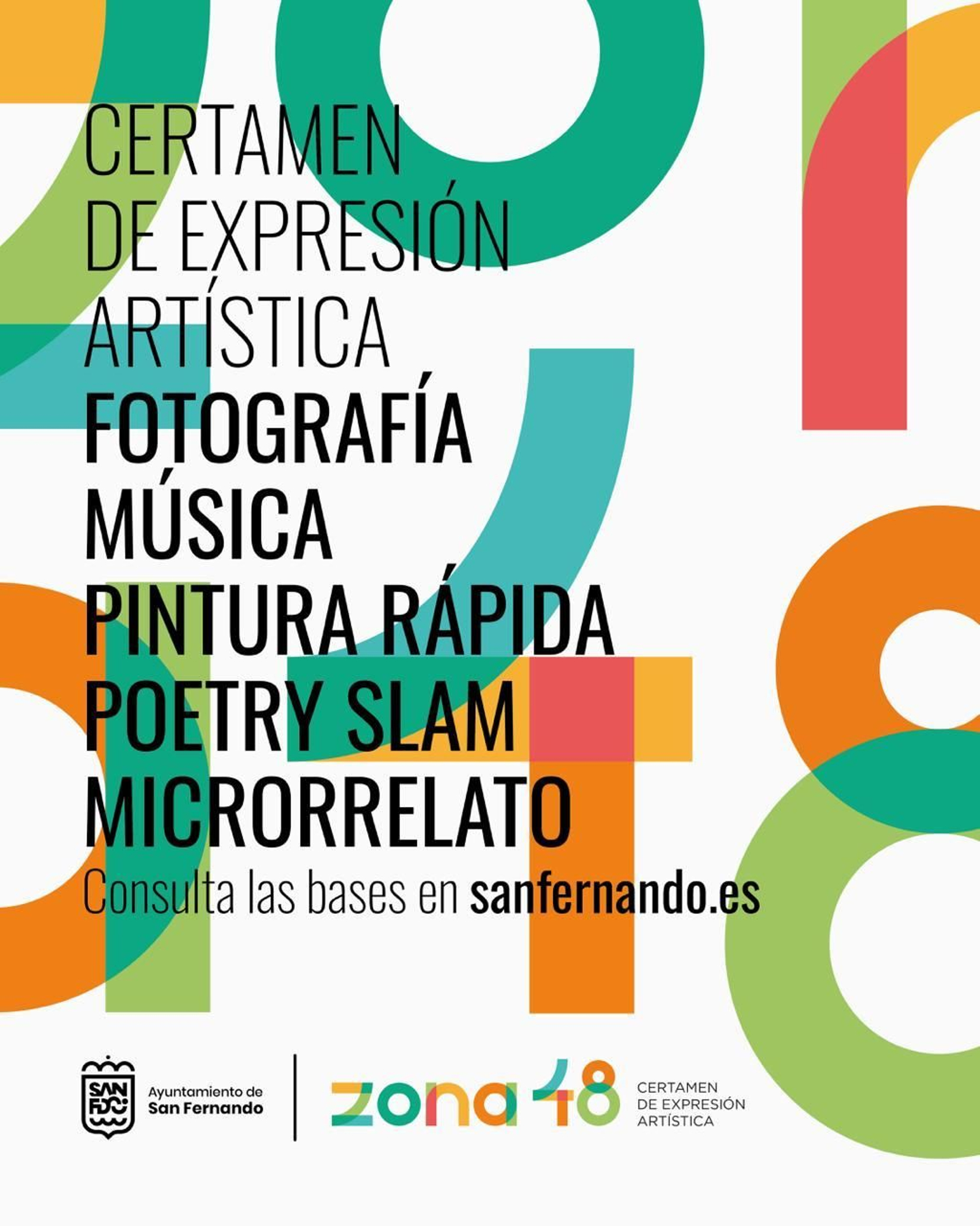 Cartel del certamen para jóvenes Zona 48