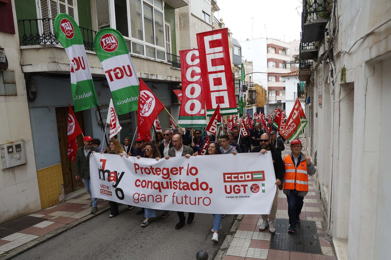 Fotos de la manifestación del Primero de Mayo en Algecira