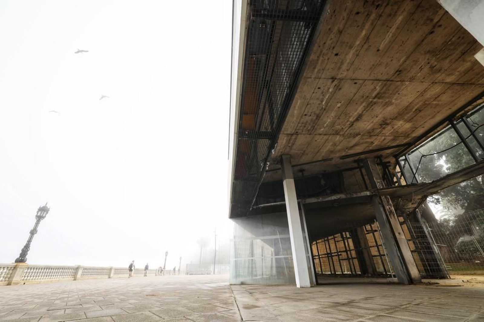 Imágenes del abandono de la pérgola del parque Genovés de Cádiz