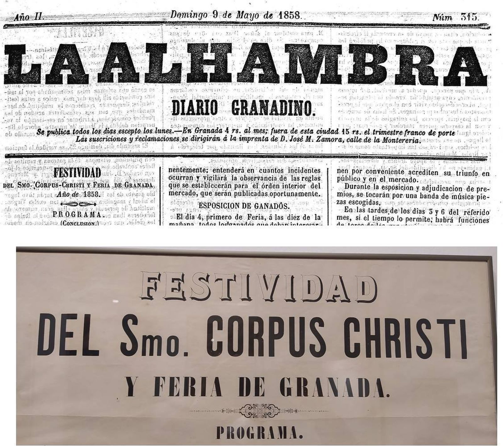 1858. Programa del Corpus.