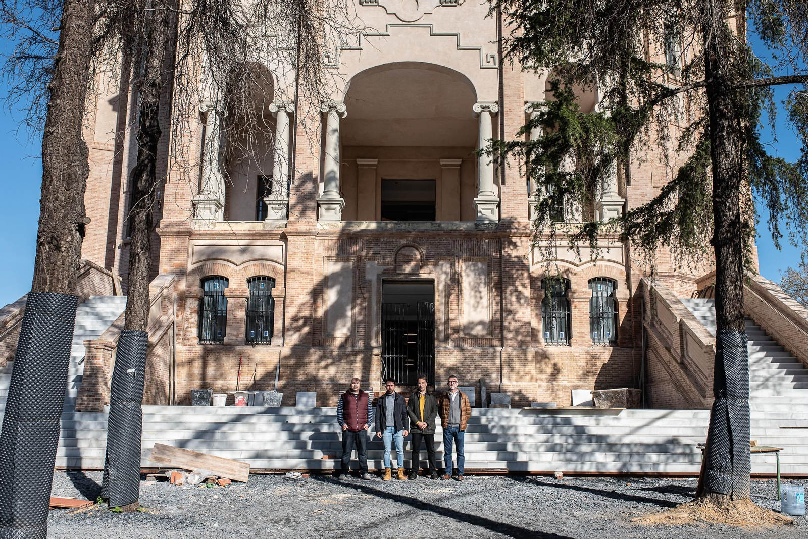 Una visita a las obras del IES La Rábida, en imágenes