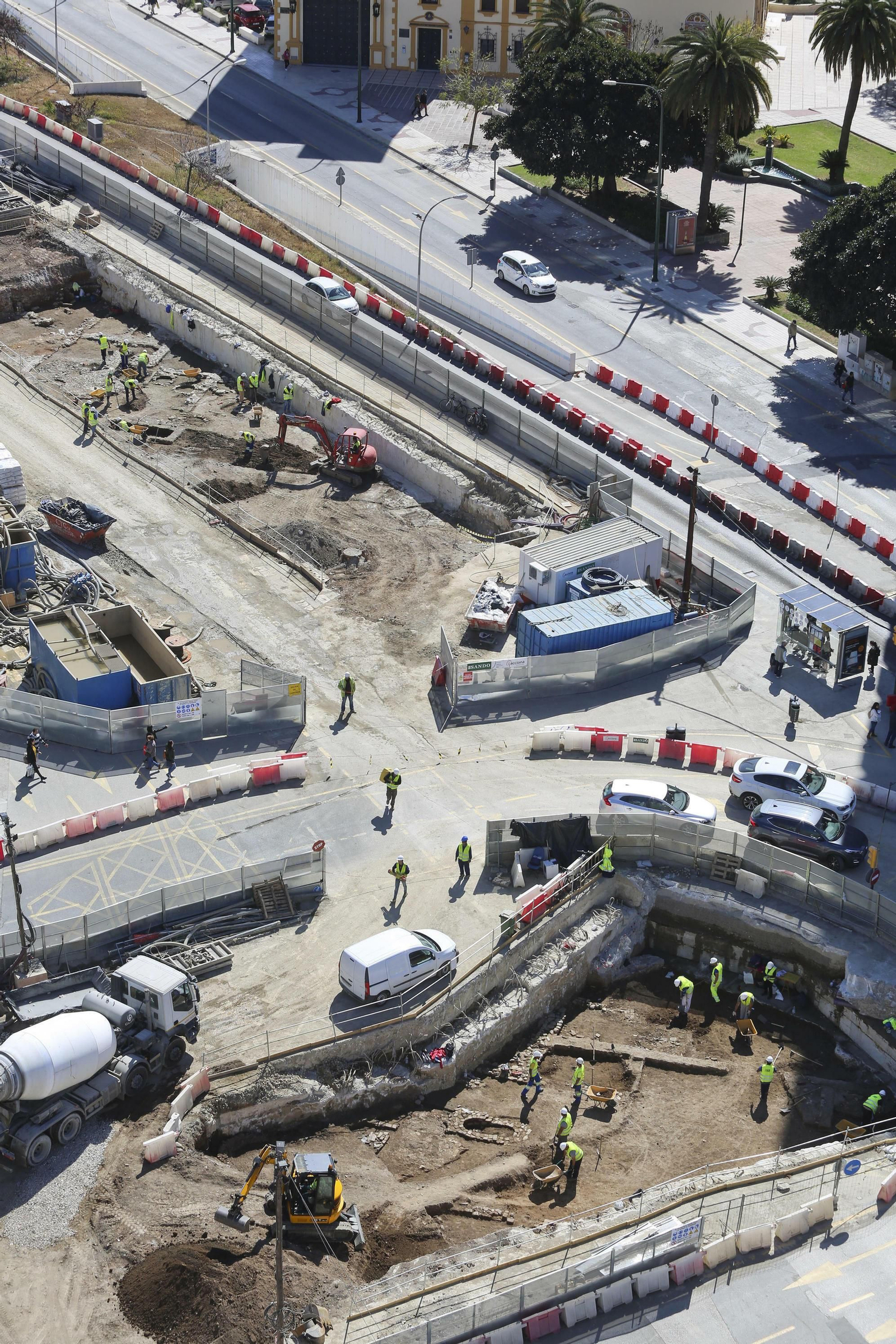 Fotos de las obras del Metro de Málaga