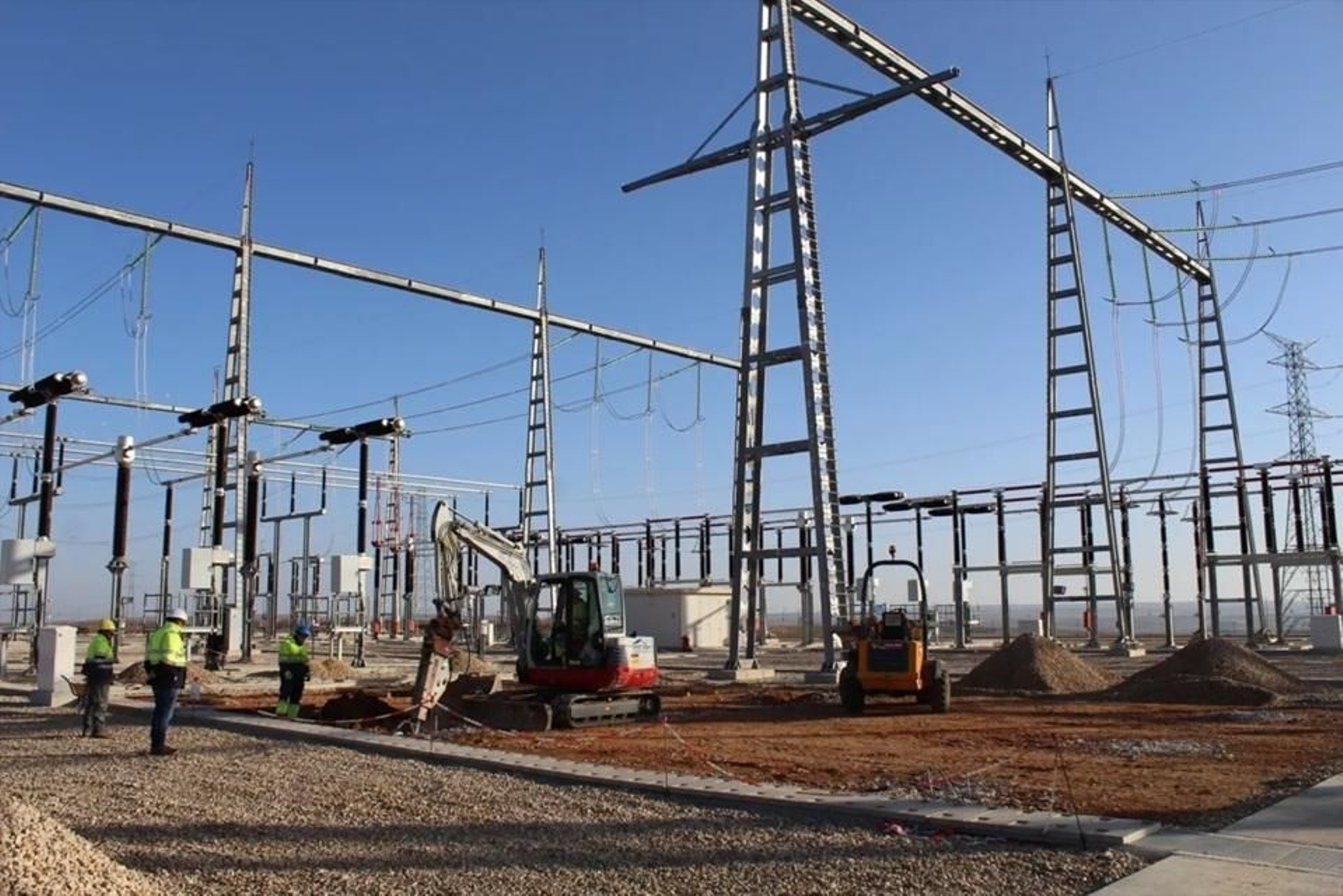 Construcción de una estación eléctrica.