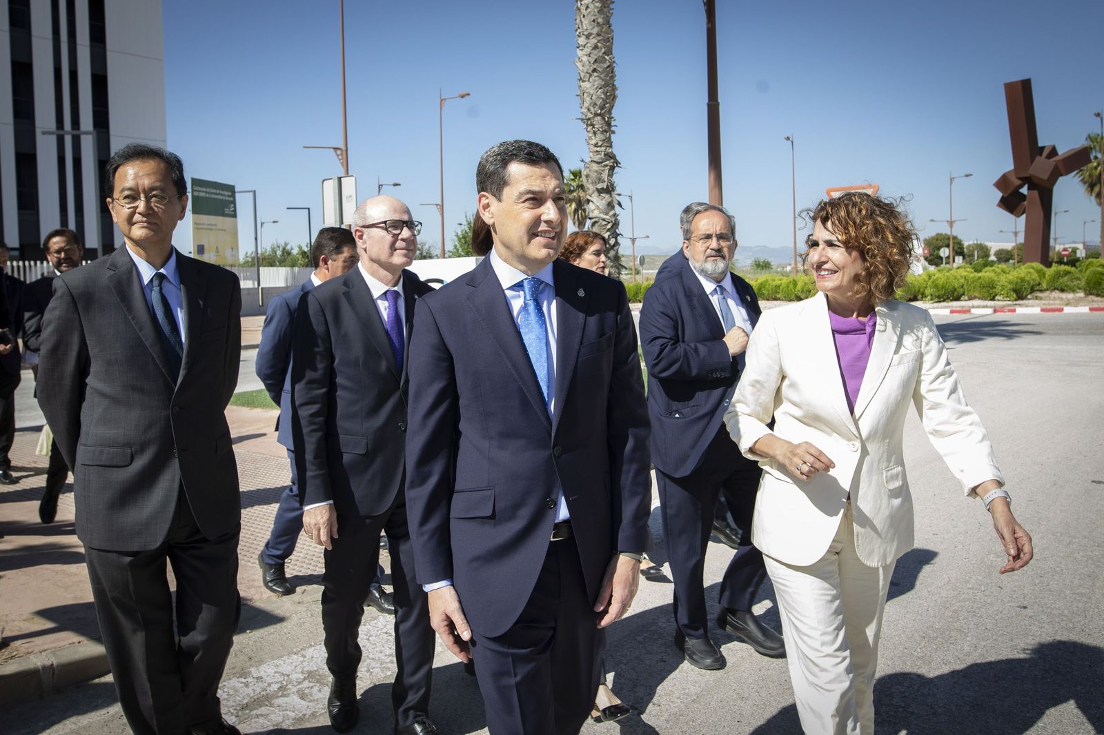 Juanma Moreno y María Jesús Montero en un acto conjunto en Granada.