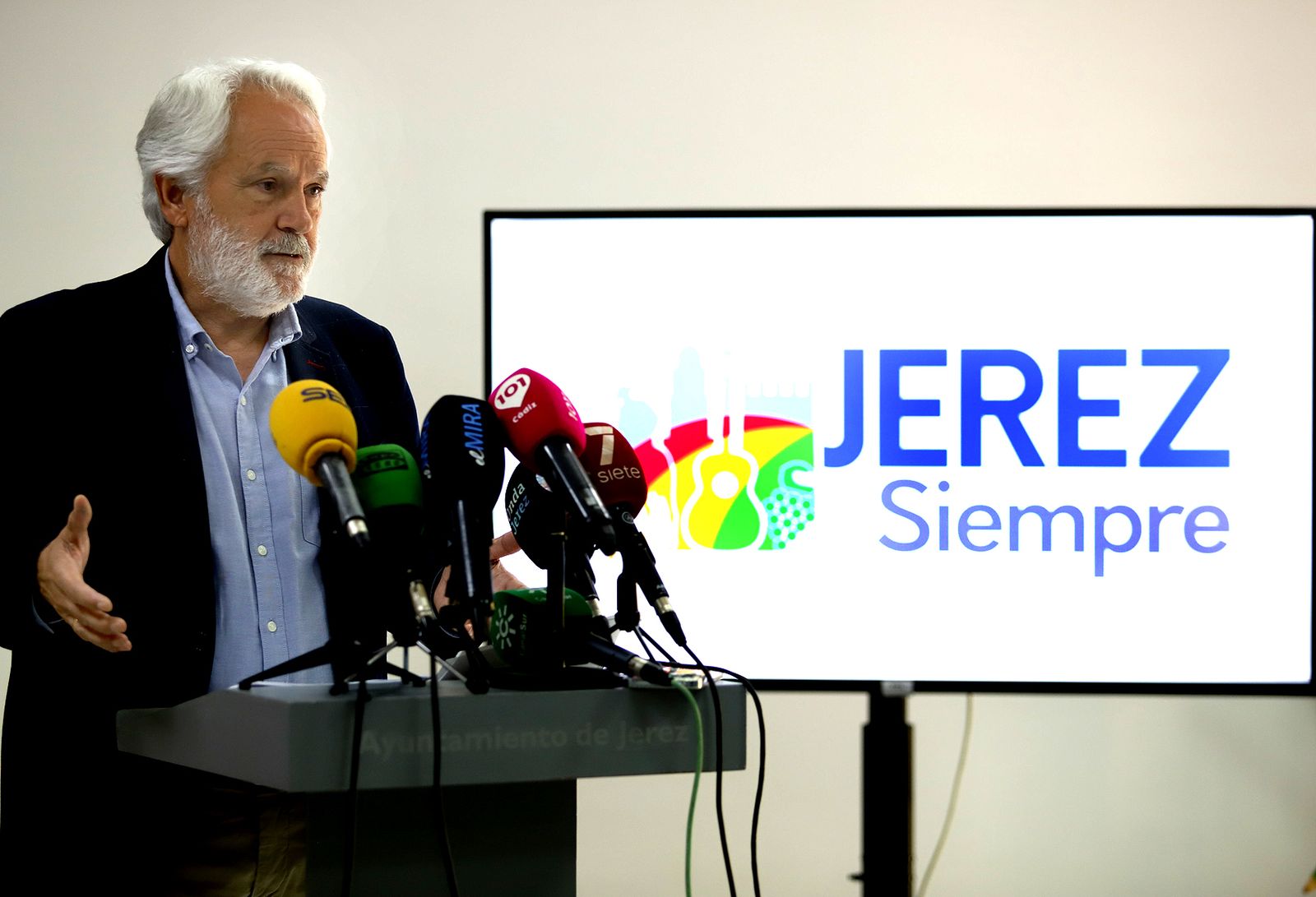 Agustín Muñoz, durante su comparecencia.