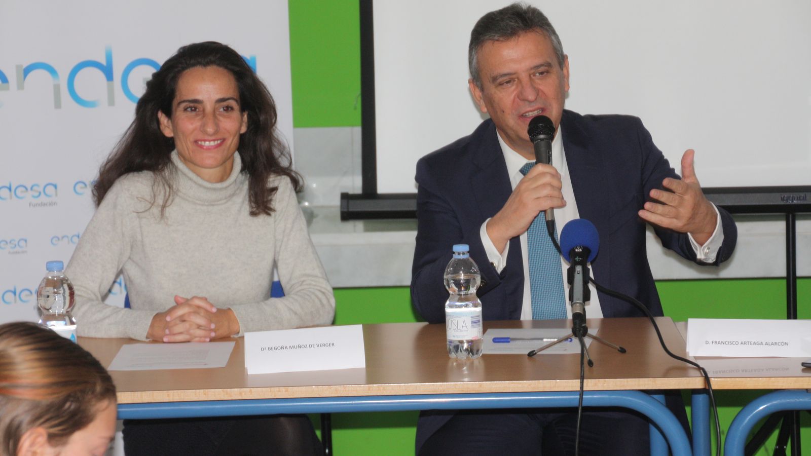 Begoña Muñoz de Verger y Francisco Arteaga, representantes de Endesa