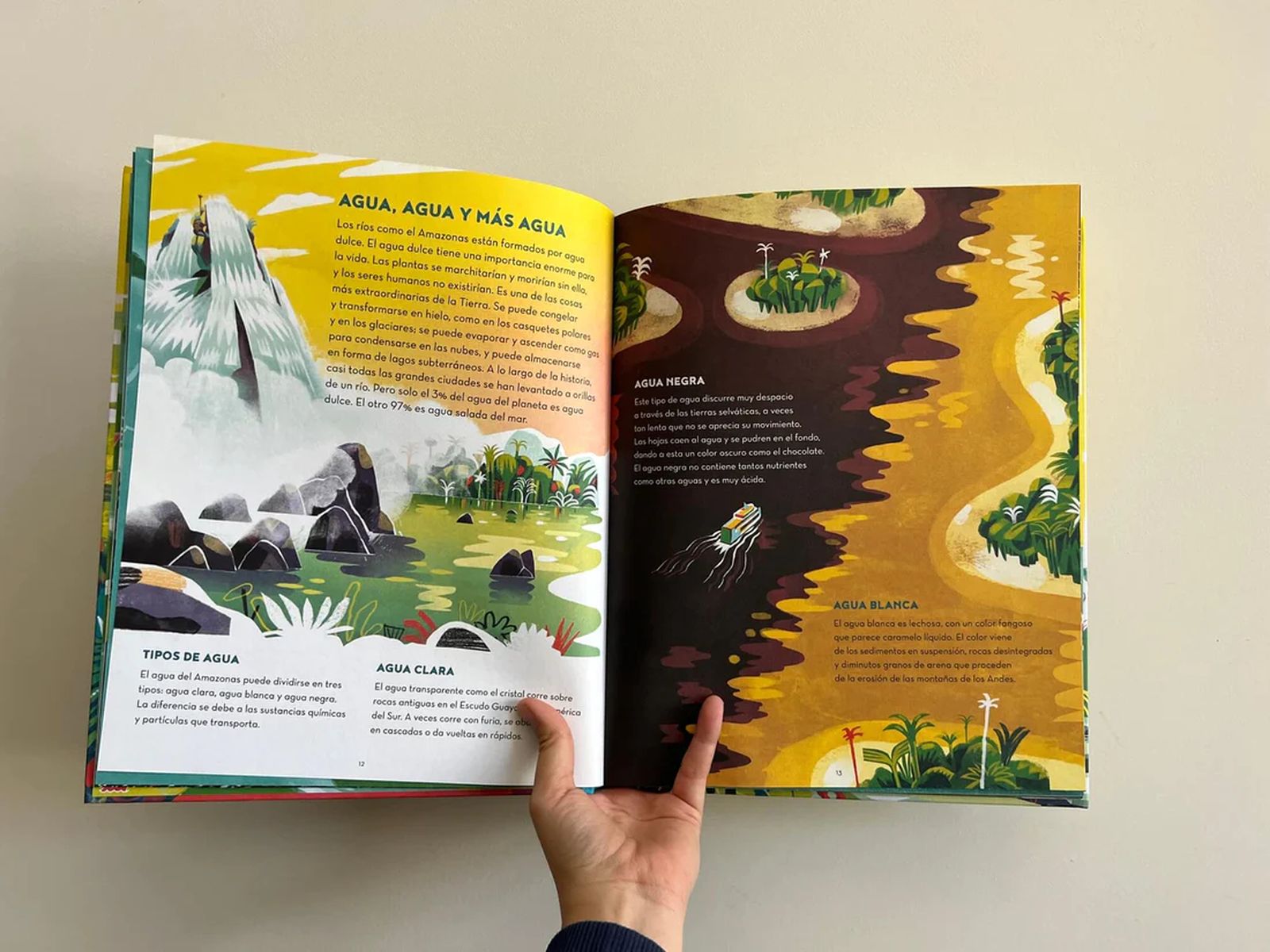 Páginas de 'El río Amazonas'.