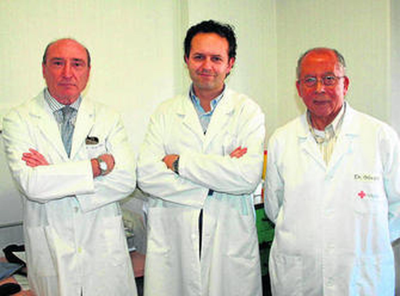 Los doctores Manuel Díaz Soto, Rafael El Khoury Moreno y Reinaldo Gousse Sran.