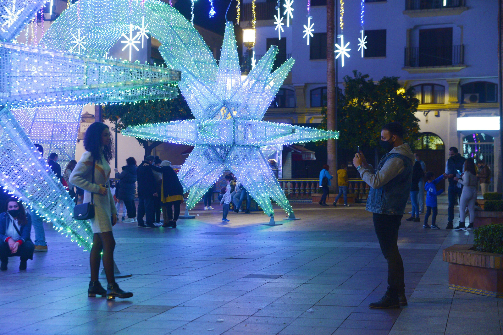 Fotos del alhumbrado navideño de Algeciras