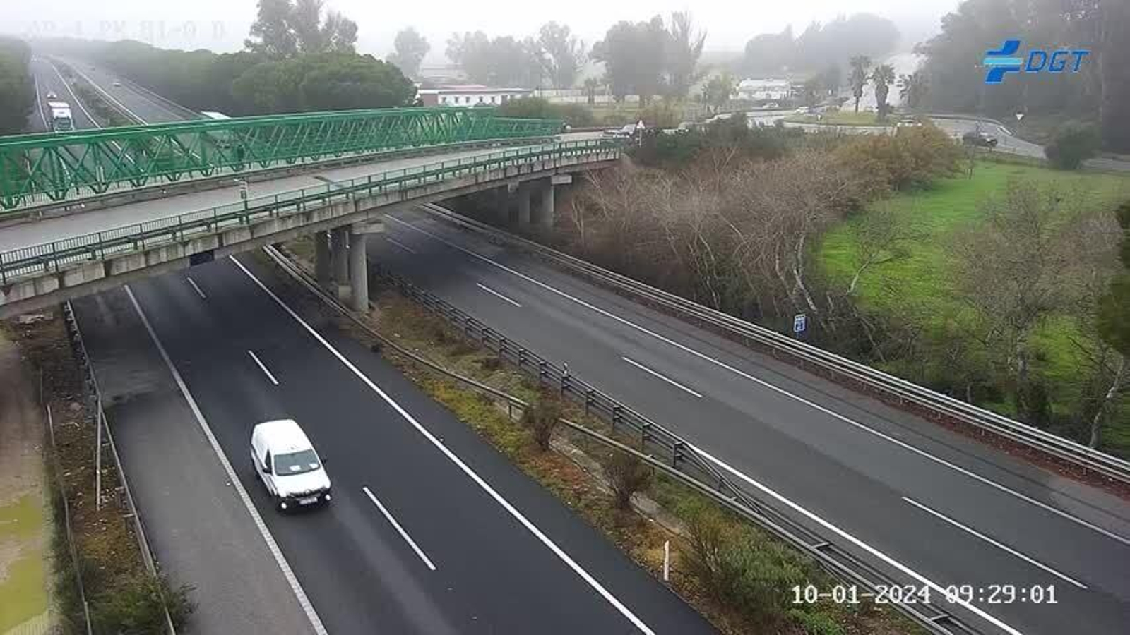Cámara de tráfico de la DGT en el kilómetro 81 de la A-4 cerca de Jerez