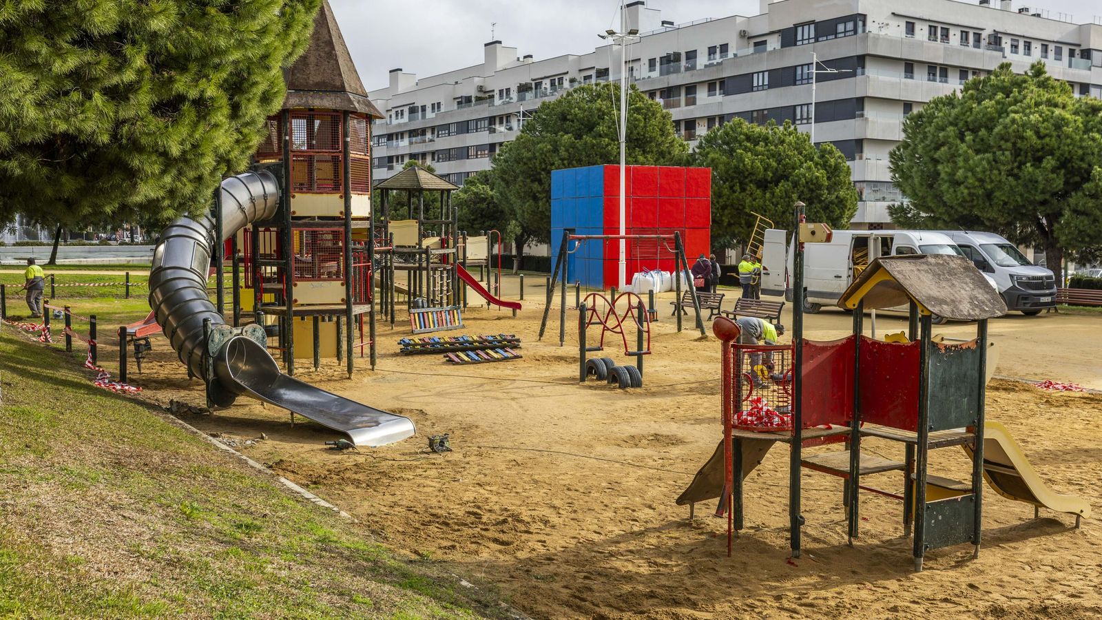 El parque de la Avenida Andalucía, siendo objeto de actuaciones de mejora.