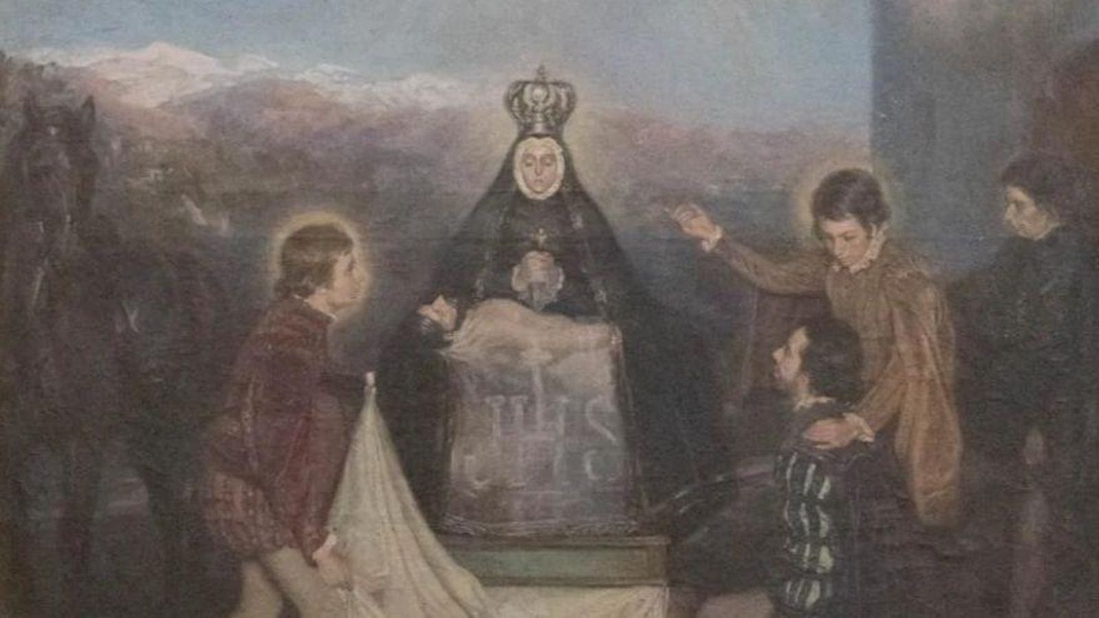 Lienzo de la 'milagrosa aparición' de la Virgen de las Angustias de Granada