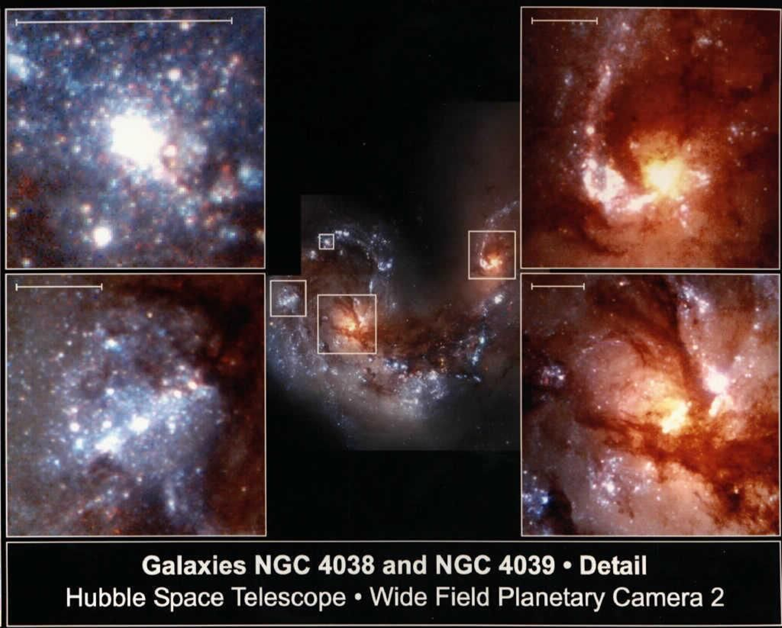 Colisión de dos galaxias. Imagen de 1996.
