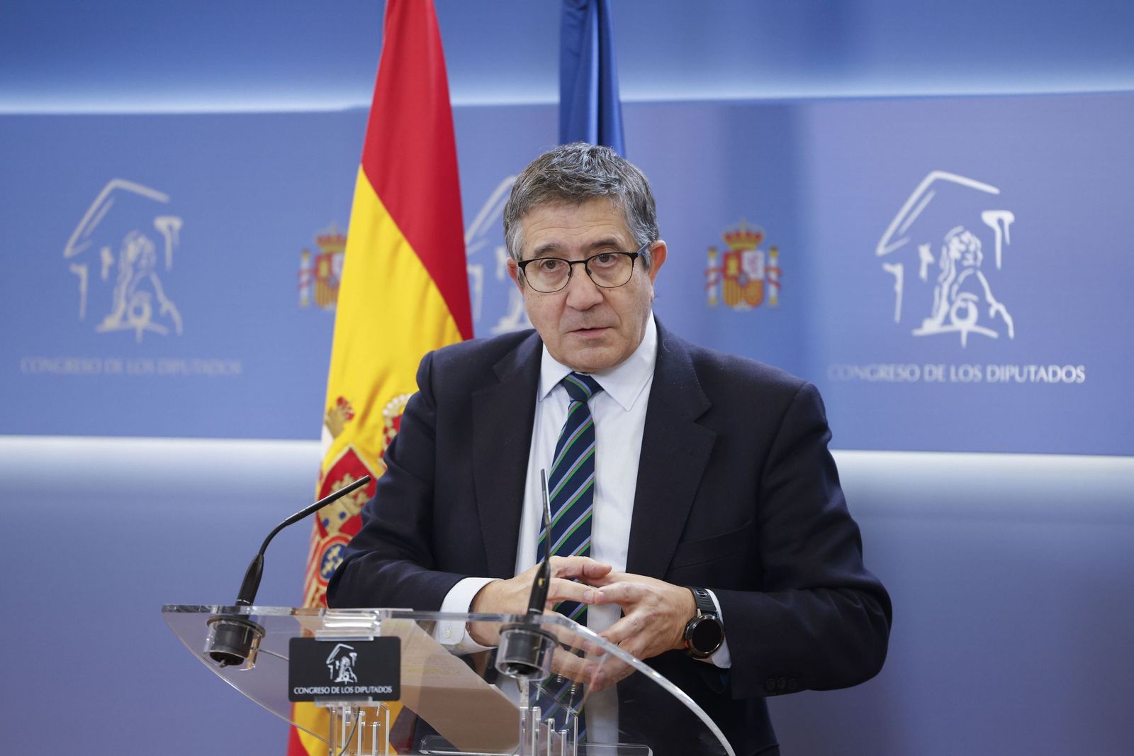 El portavoz en el Congreso del PSOE, Patxi López, acusa a Feijóo de "mentir" sobre la dana y le pregunta por su papel "en esta farsa".