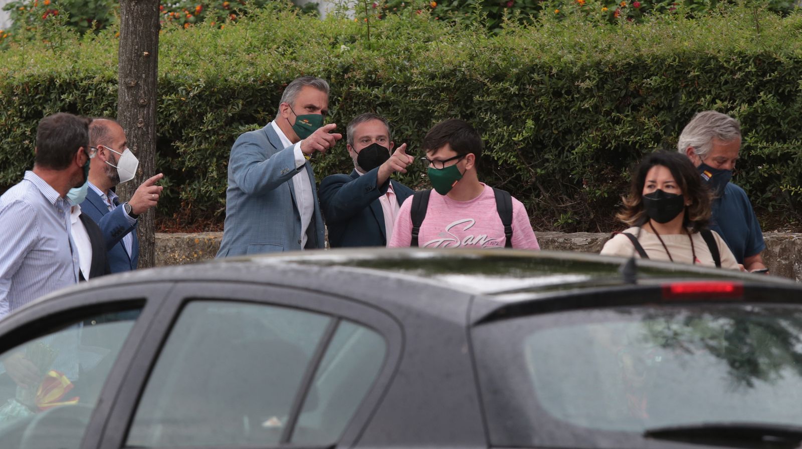 Ortega Smith asiste al homenaje de Vox al guardia civil Agustín Cárdenas en Jerez