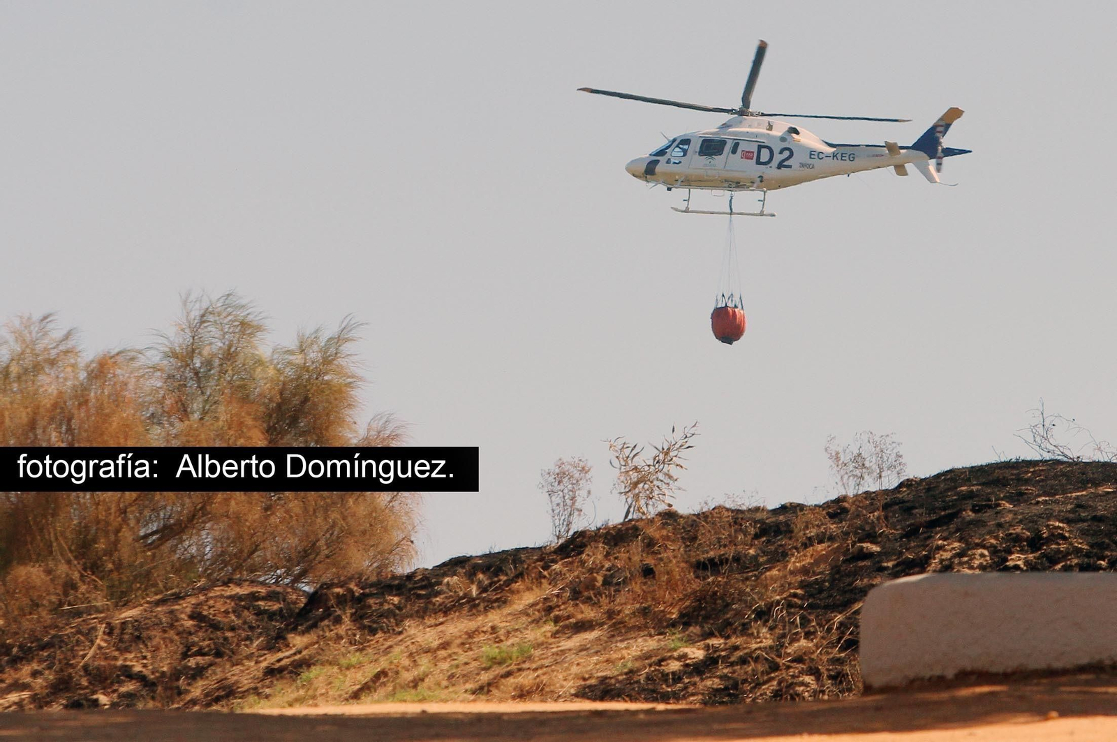 Imágenes de Cuesta Maneli tras el incendio.