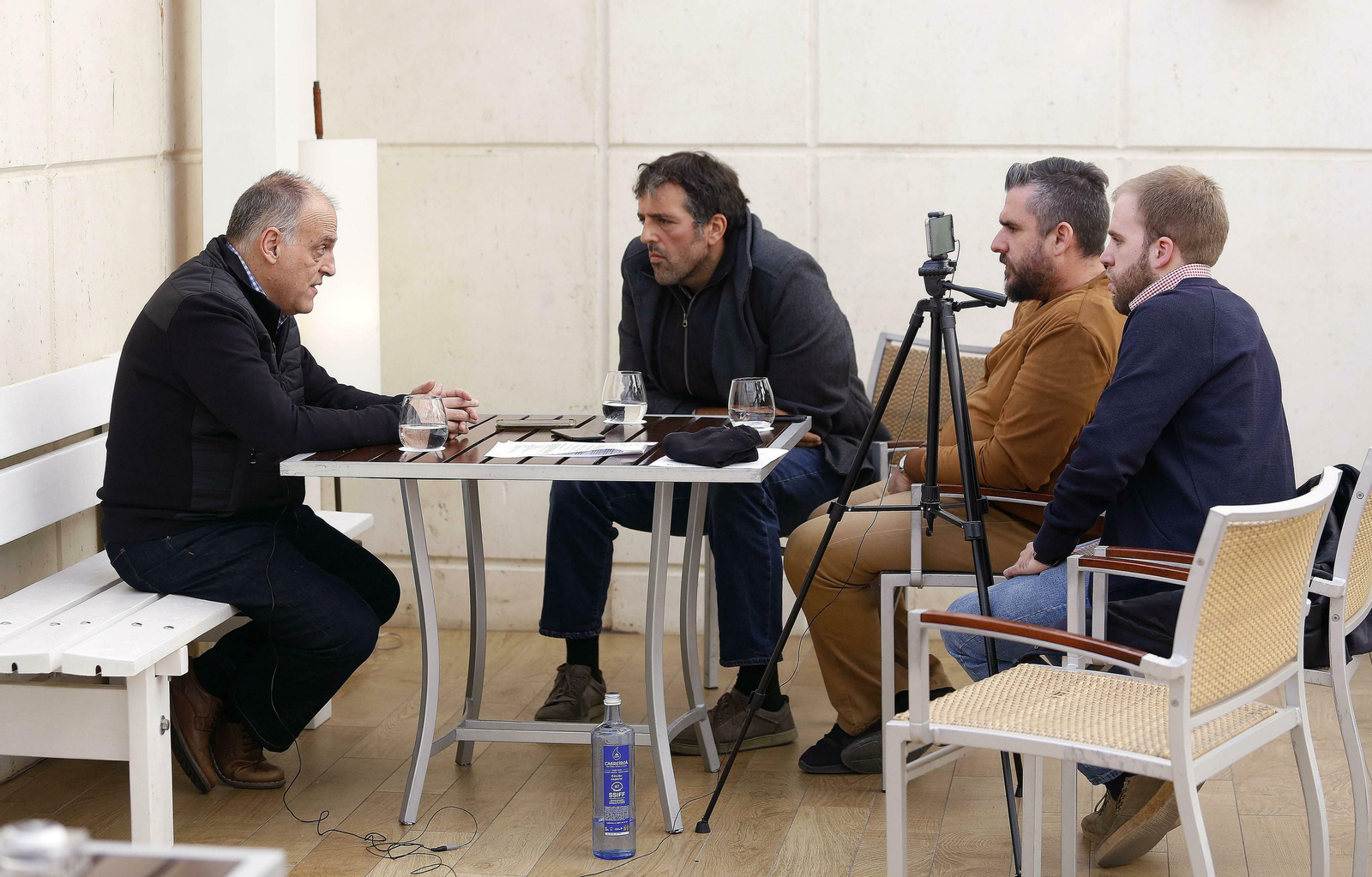 Las fotos de la entrevista a Javier Tebas