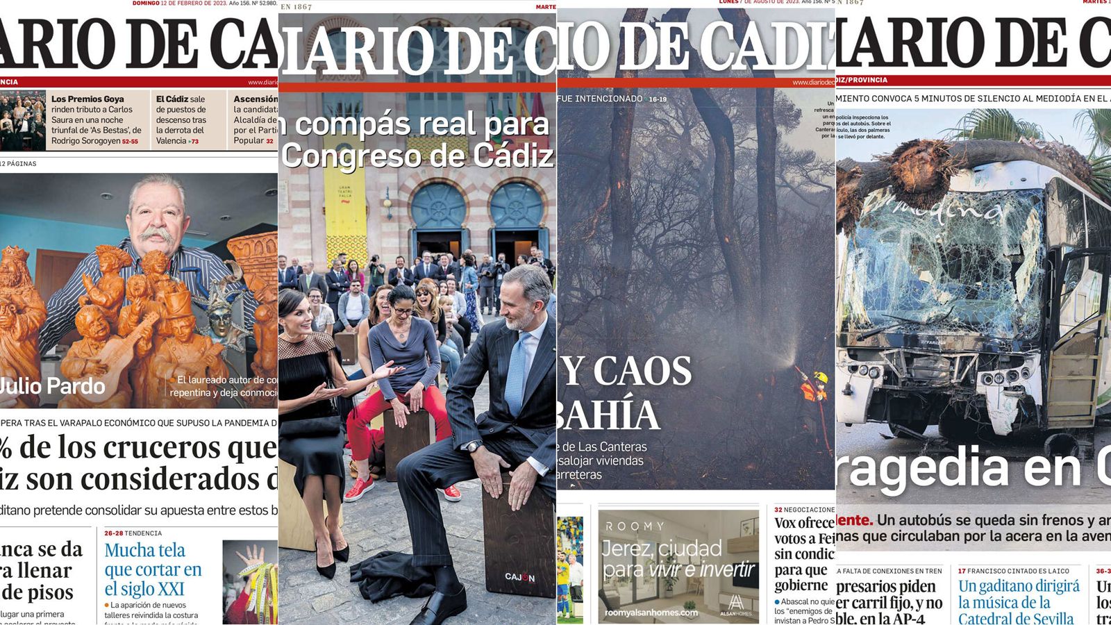 Las 23 portadas de Diario de Cádiz de 2023.