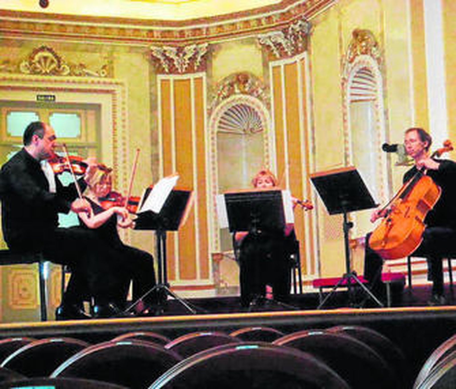 El cuarteto Mainake, durante un concierto en junio de 2009.