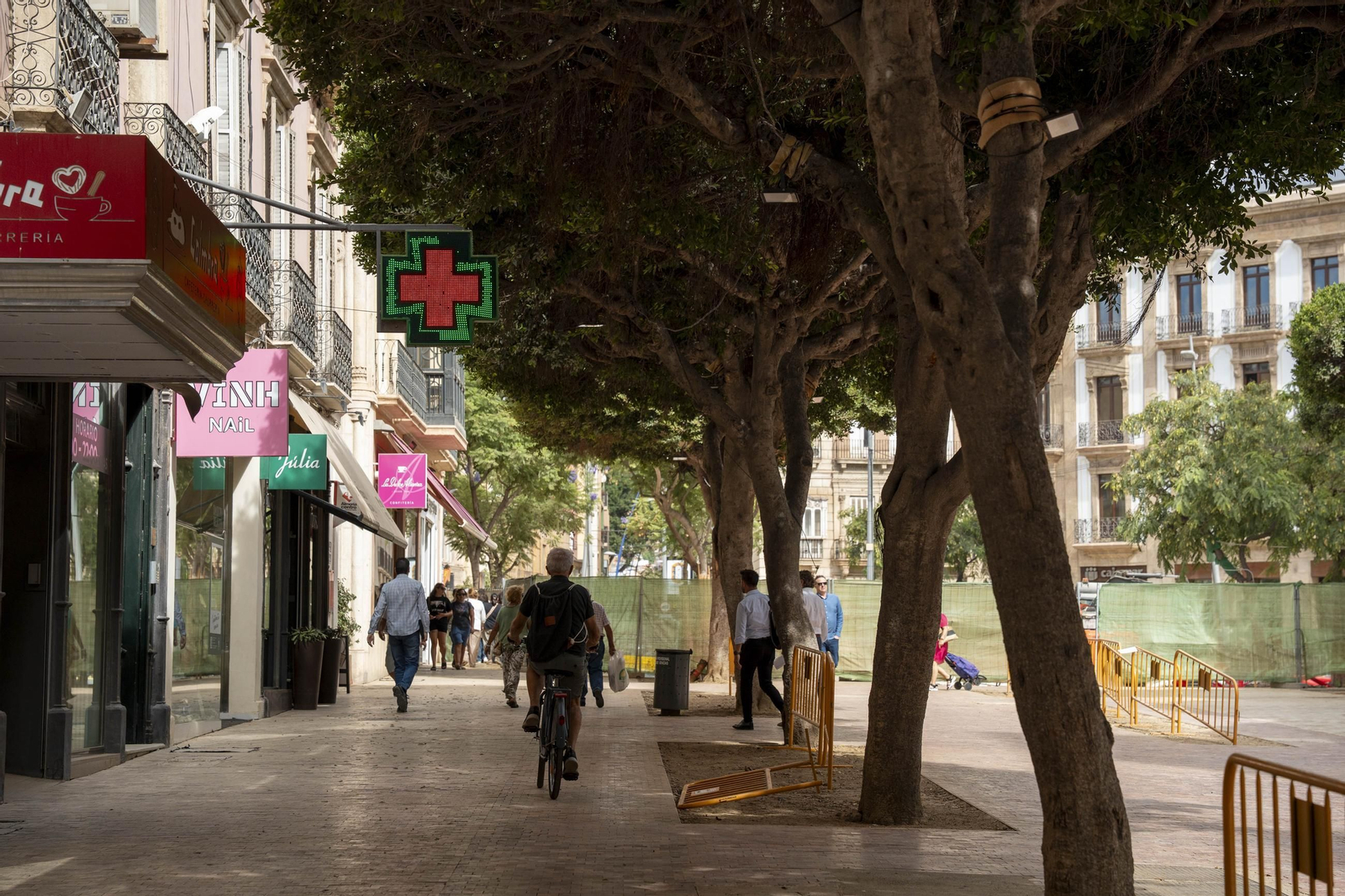 Cortes peatonales por obras en el paseo
