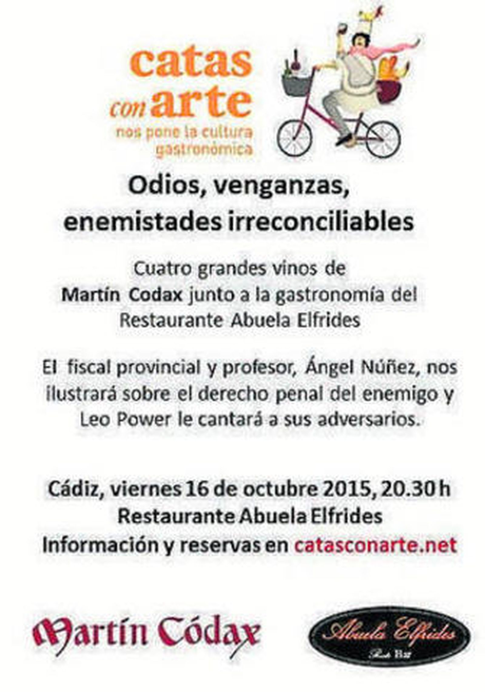 Cartel anunciador de la cita.