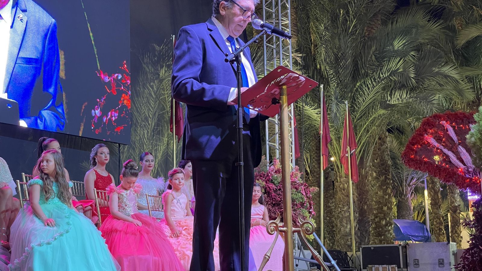 Juan Moreno durante la lectura del pregón.