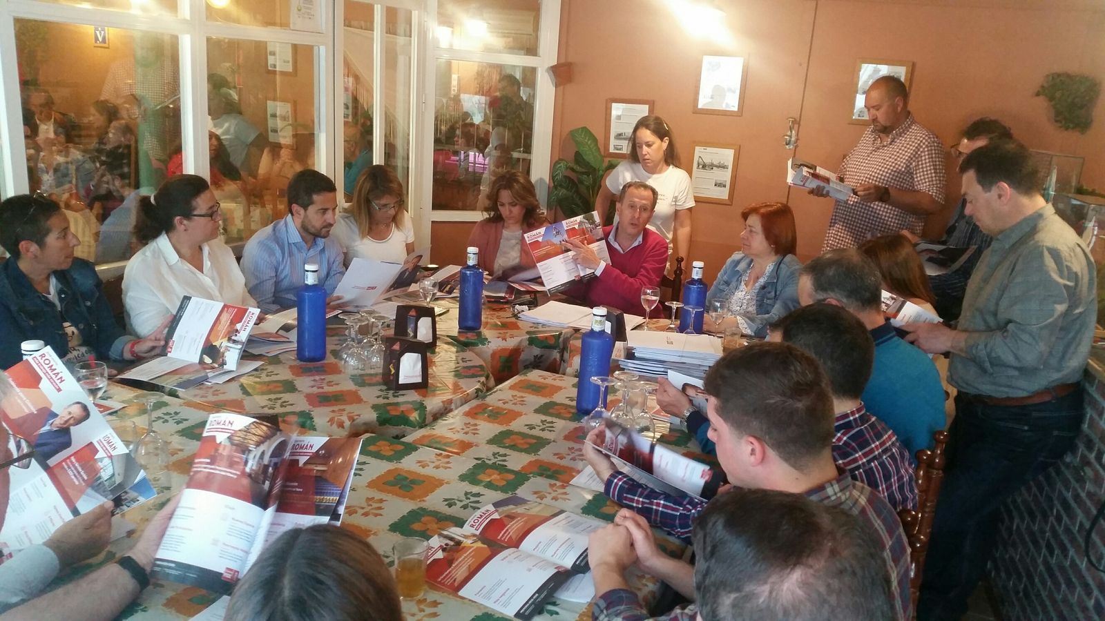 Encuentro de la candidatura socialista, con José María Román al frente, en la Venta Florentina.