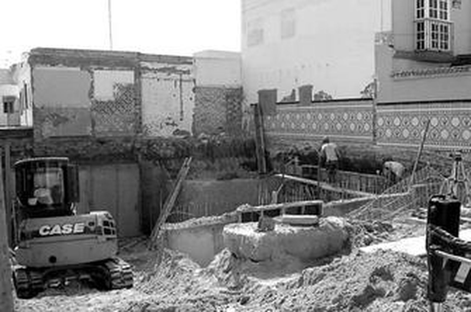 Vista de los trabajos que se están llevando a cabo en la construcción del nuevo centro educativo.