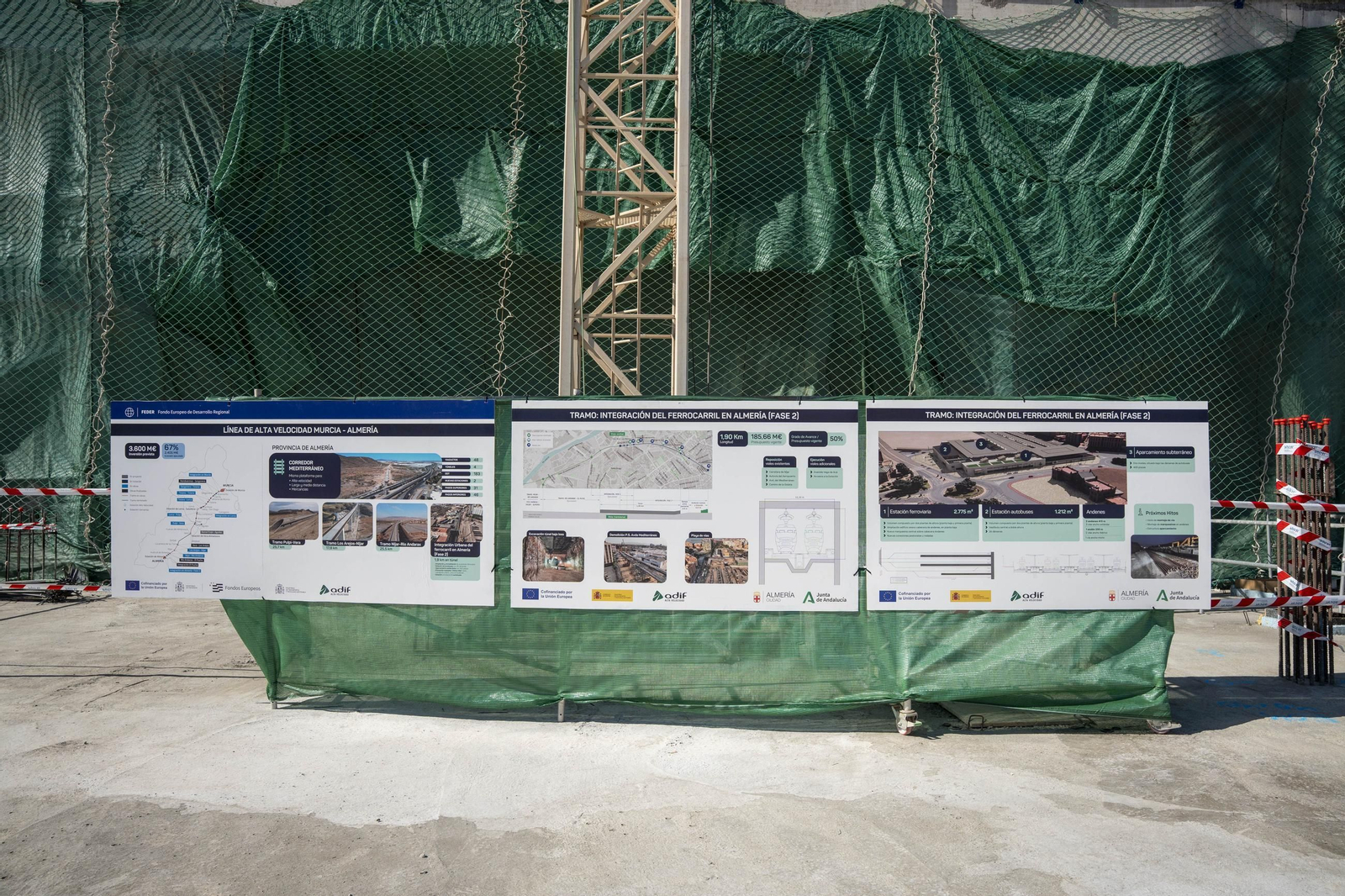 Las mejores imágenes de las obras de integración ferroviaria en Almería