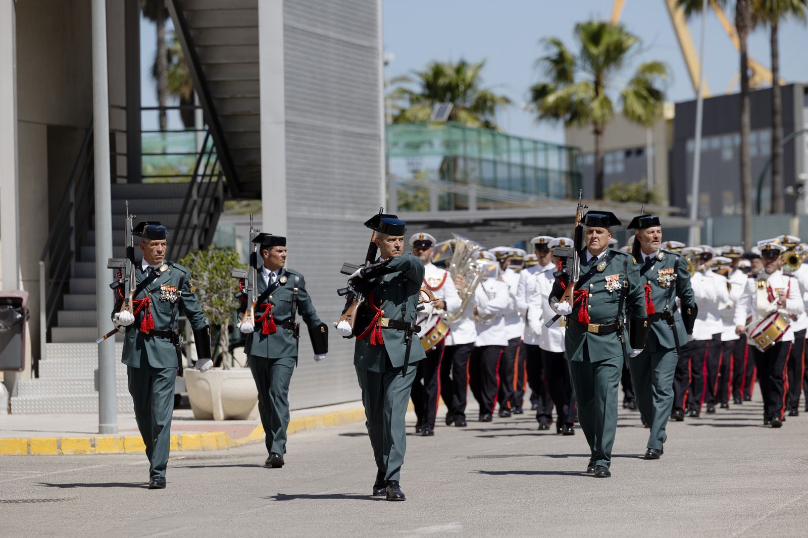 Toma de posesión del coronel Luis Martín Velasco como jefe de la Comandancia de la Guardia Civil  de Cádiz