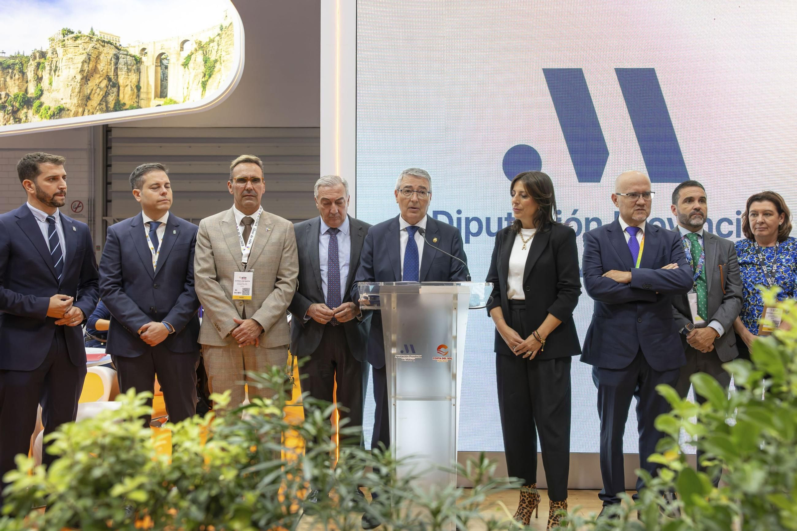 El presidente de Turismo y Planificación Costa del Sol, Francisco Salado, durante la World Travel Market de Londres