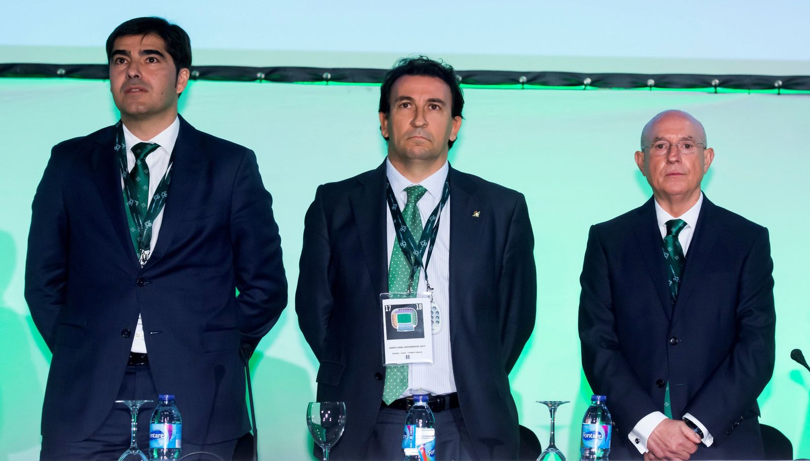 Ángel haro, José Miguel López Catalán y Lorenzo Serra Ferrer, en la última Junta de Accionistas.