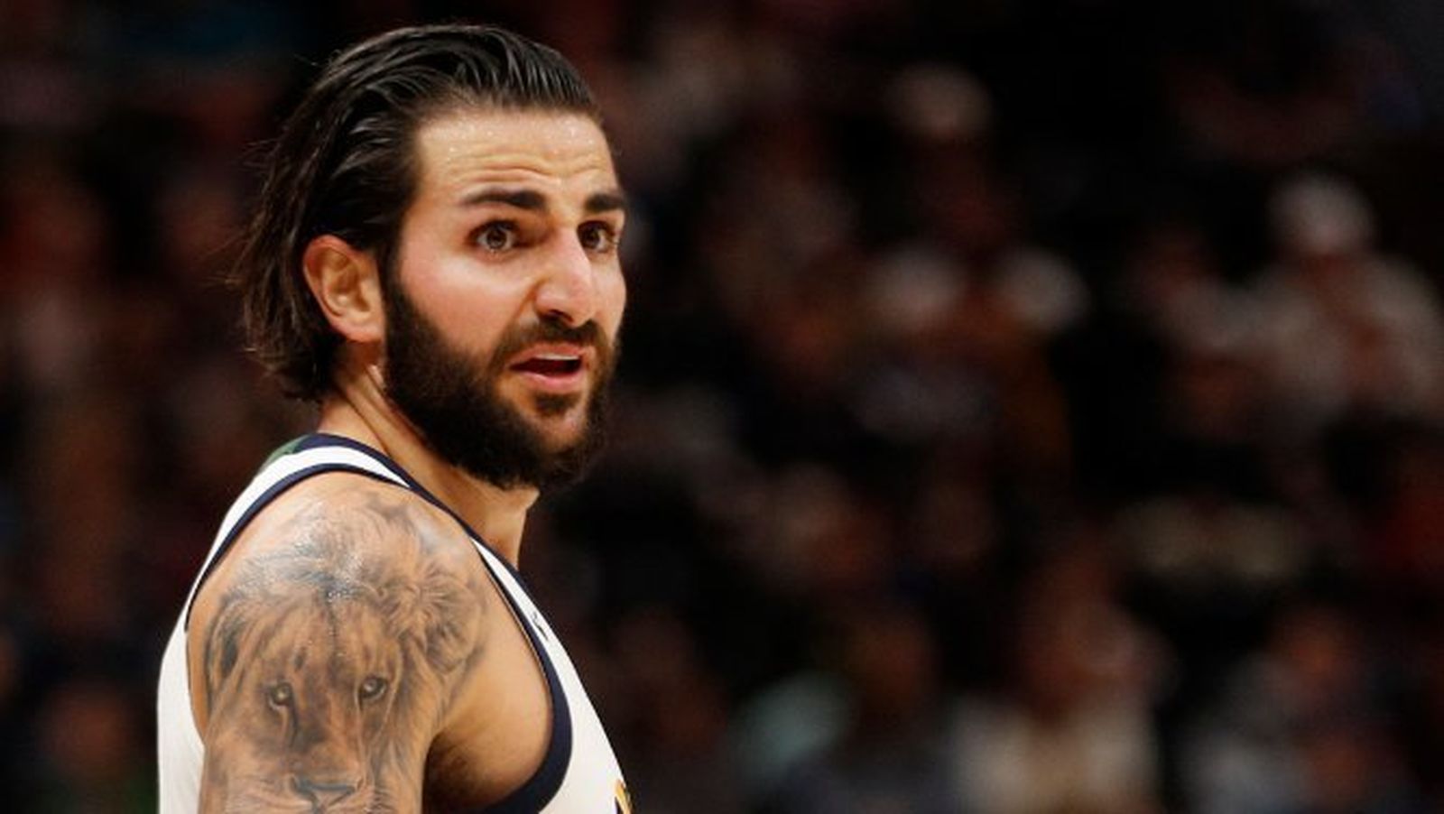 Ricky Rubio, durante el encuentro de esta madrugada.