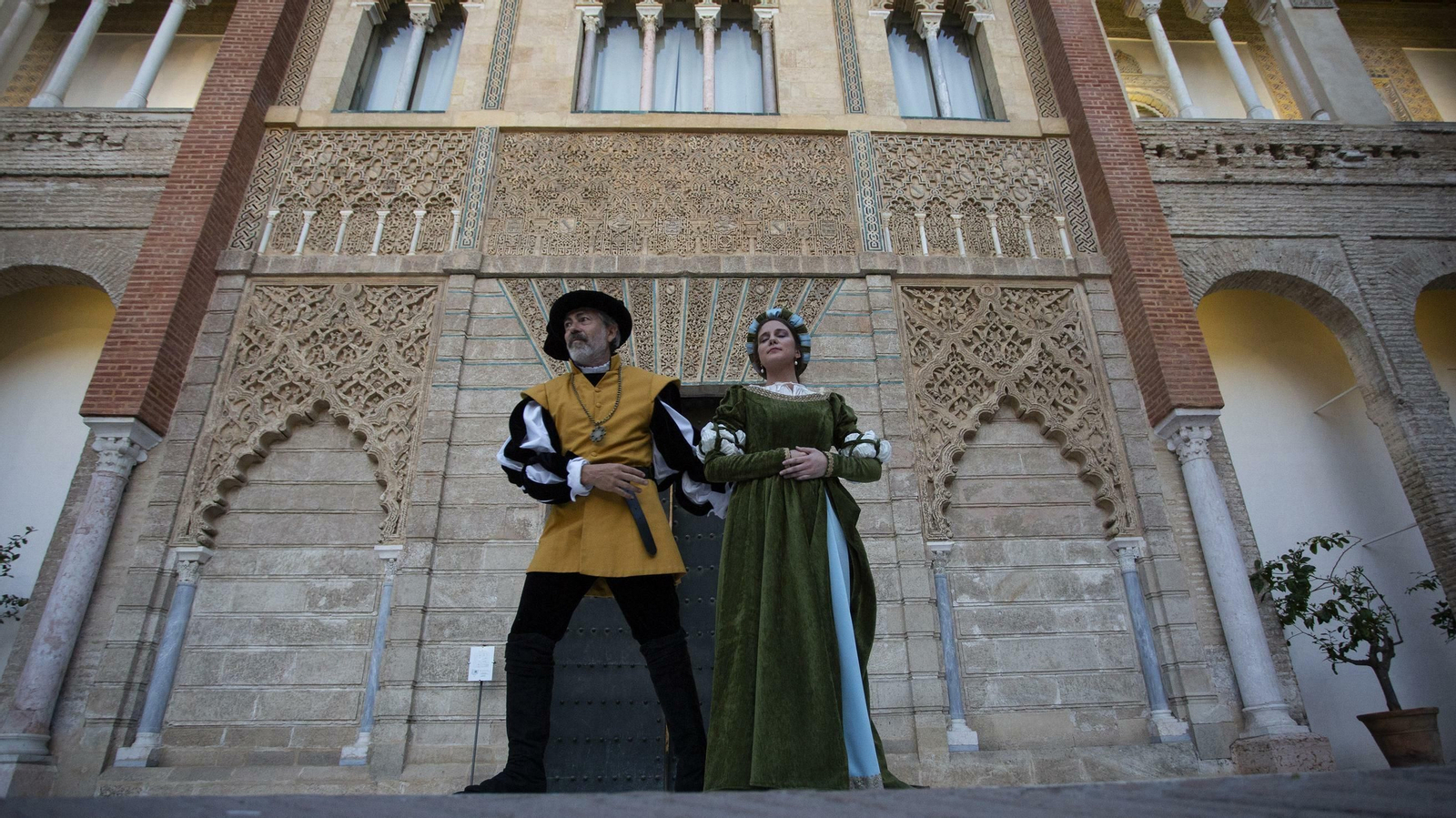 Las visitas teatralizadas nocturnas en el Alcázar de Sevilla con Magallanes como protagonista