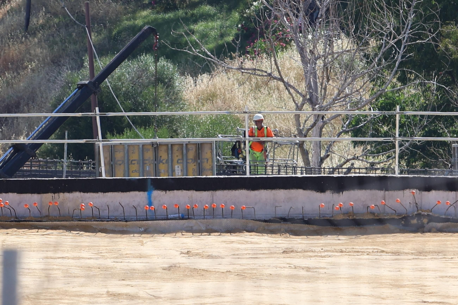 Fotos del estado de las obras del Acceso Sur a Algeciras en Los Pastores
