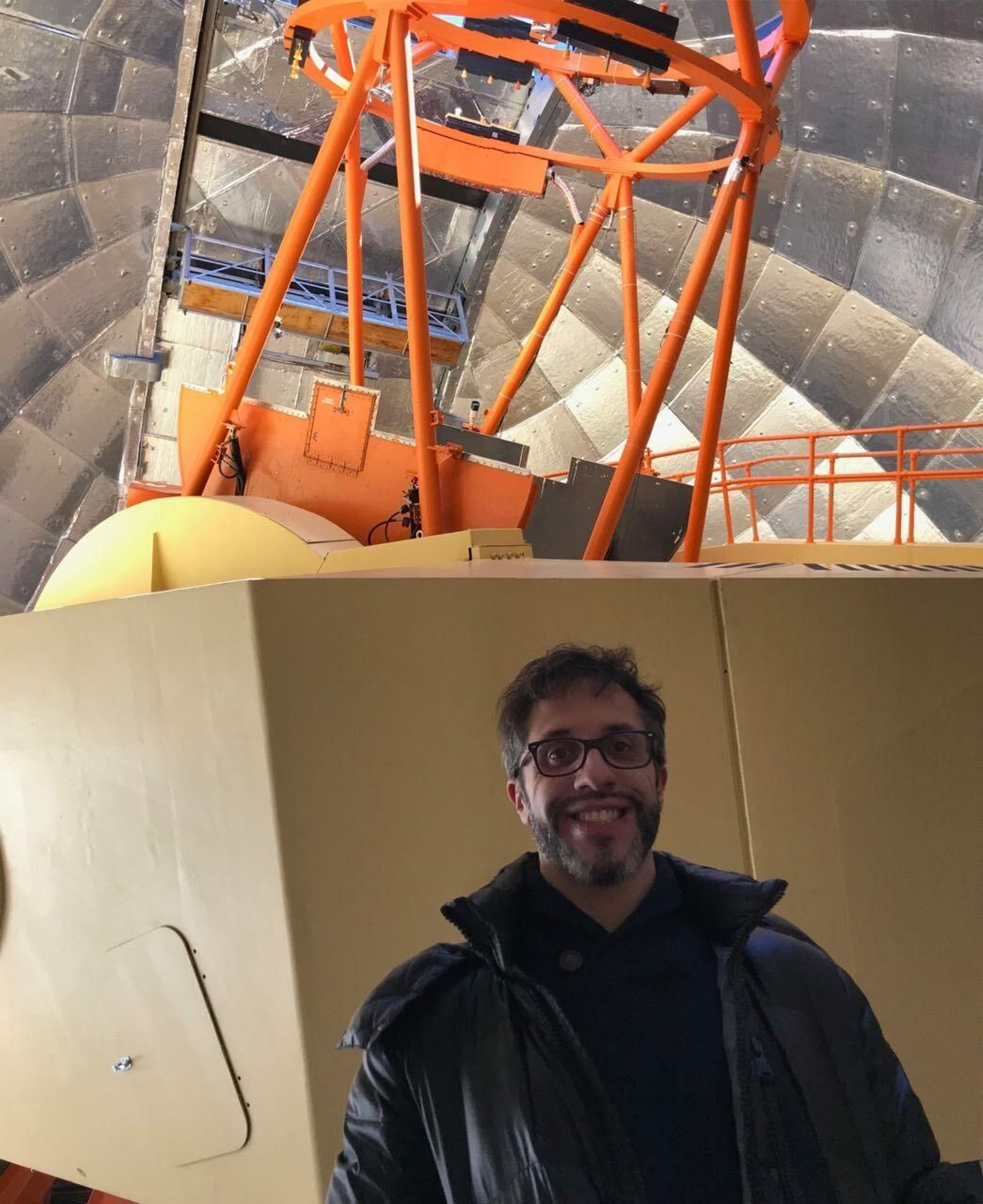 Javier Peralta en un observatorio.