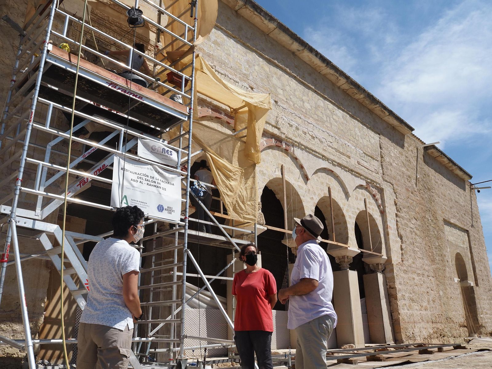 Trabajos de restauración en Medina Azahara.