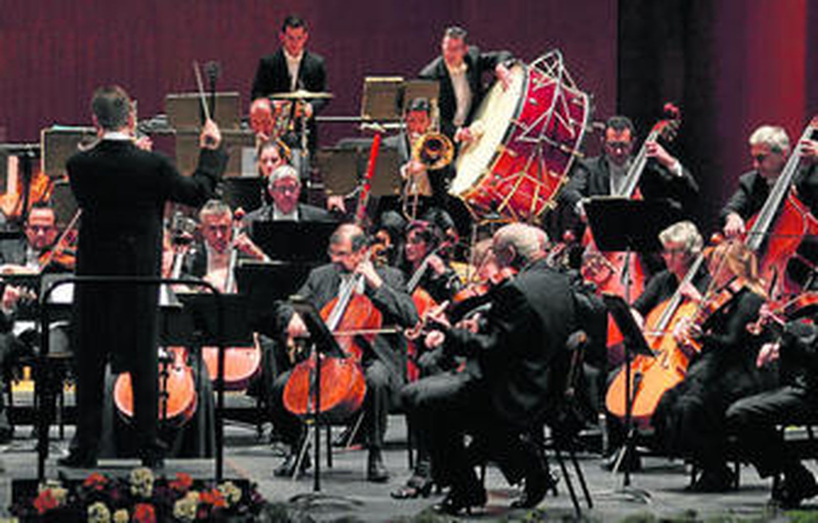 La Orquesta de Córdoba, ayer en el Gran Teatro, durante el Concierto de Año Nuevo.