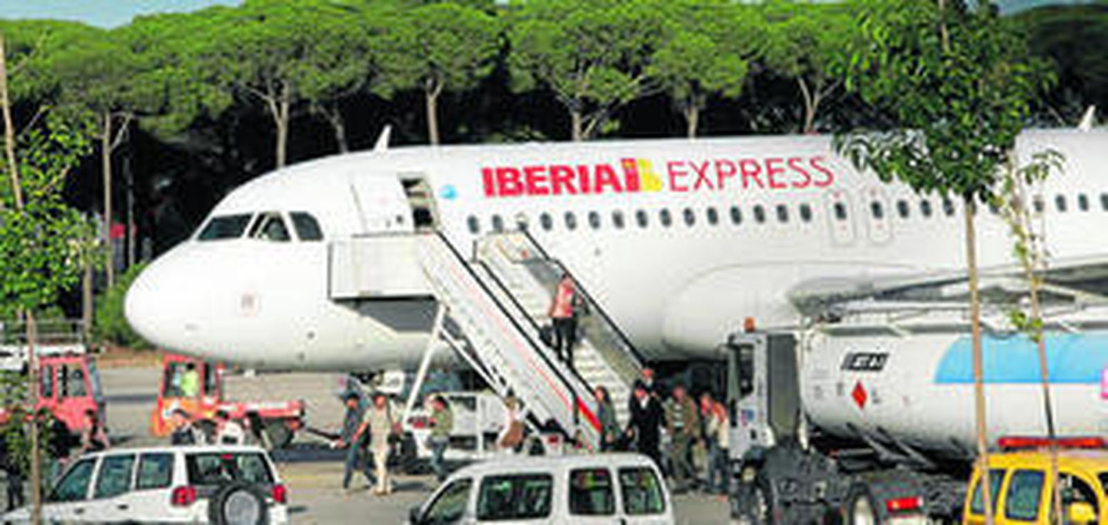 Uno de los aviones de Iberia Express que conecta La Parra con Madrid-Barajas.