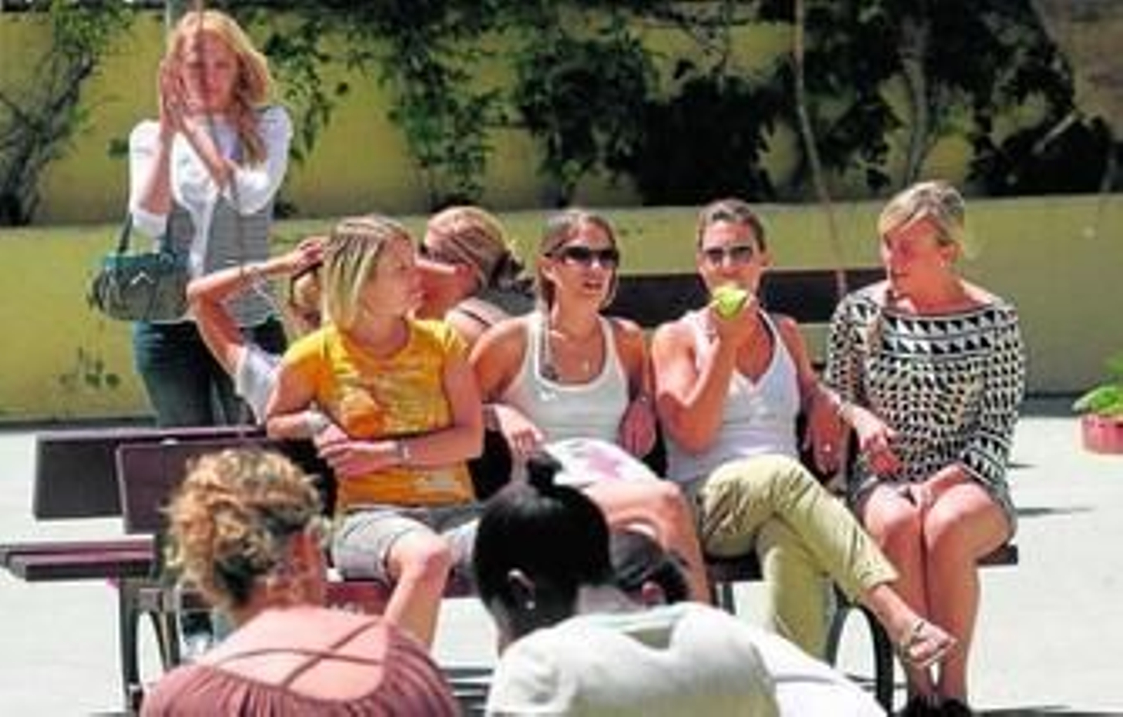 Un grupo de estudiantes extranjeras.